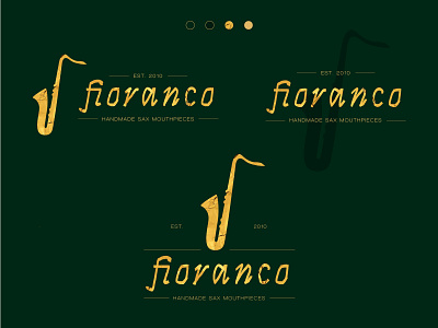 Fioranco Logo studio brand design brand identity branding design gold illustration jazz logo music sax saxophone