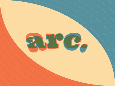arc. arc brand design branding color palette colorful curved design fun illustration logo vector