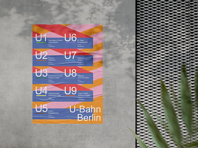 U-Bahn Belin - Poster berlin colorful design germany illustration lines linestyle poster poster a day poster art poster design shapes vector