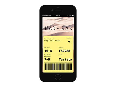 Digital boarding pass boardingpass design designs device productdesign ui ux