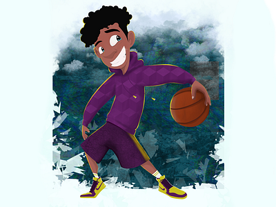 Basket-ball player digitalillustration digitalpainting illustration procreate