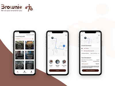 Brownie: UX/UI Design of an Errand-Running App