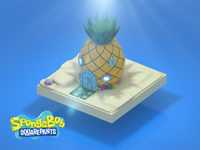 Spongebob's Pineapple House cinema 4d