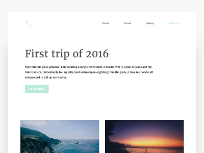 Tripbook - New UI blog clean design minimal travel ui ux