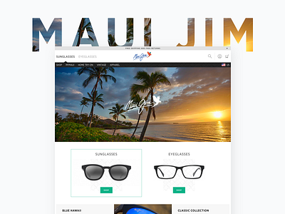 Maui Jim Website Redesign clean components minimal style ui uidesign user experience ux uxdesign website