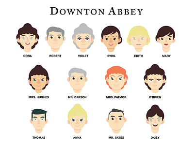 Downton Abbey Avatars avatars characters downton abbey madewithcm mwcm rebound tv