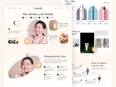 Lavish - Beauty products app graphic design ui ux