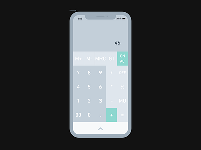 Calculator 46 calculator ui green ios minimal mobile app mobile ui