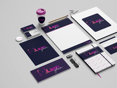 lam glam brand stationeries brand design minimalistic stationery