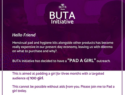 BUTA initiative post minimalist typography