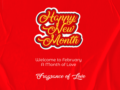 Happy New month branding design flyer design typography ui ux