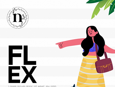 N Flex Illustration. design illustration typography vector