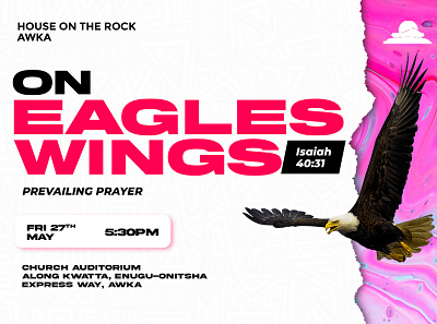On Eagles Wings Flyer design flyer design illustration typography