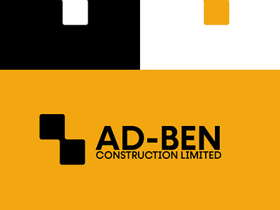 AD-BEN Logo design brand identity clean construction design logo logo design marketing minimalistic modern