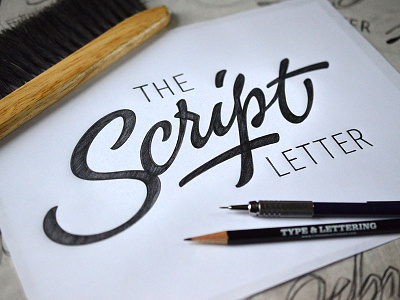 The Script Letter brush calligraphy cursive drawing hand-drawn lettering logo pen pencil script sketch typography