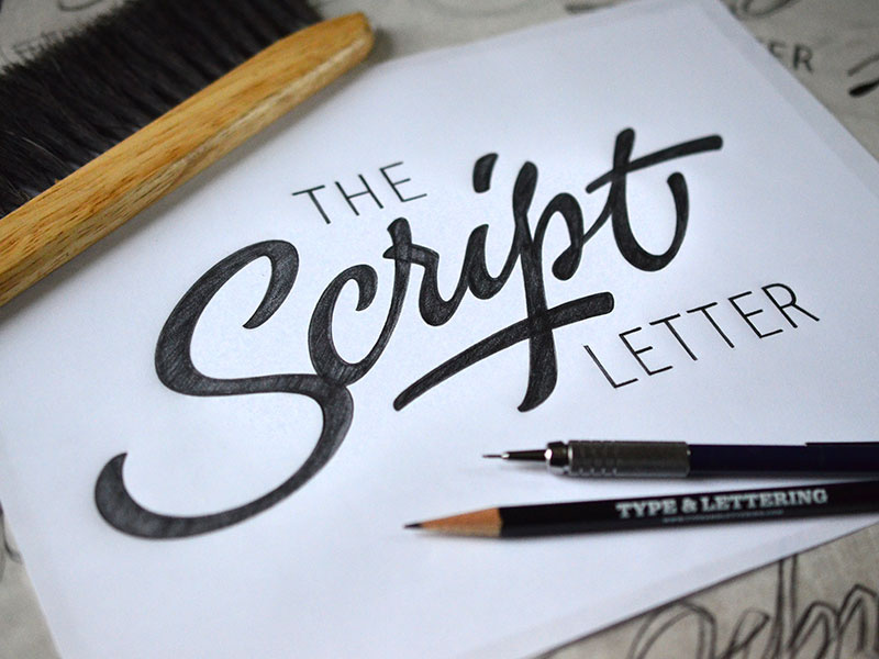 The Script Letter script lettering pencil sketch drawing logo calligraphy hand-drawn pen cursive brush typography