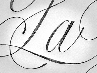 Roundhand Script Lettering Work-In-Progress