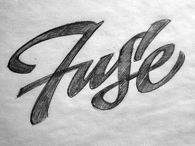 Fuse Logo Sketch calligraphy drawing fuse fusesessions indianapolis lettering logo script sketch type typography workshop