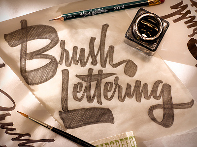 Brush Lettering Workshop in NYC brush calligraphy design lettering logo script sketch type typography workshop