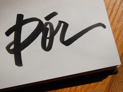 Thor by Ken Barber brush brush pen brush script lettering script