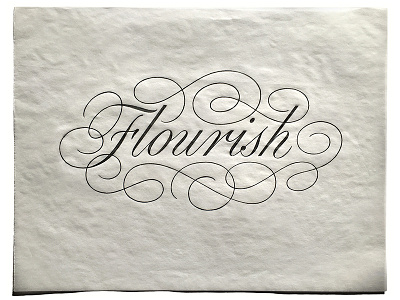 Flourish script sketch