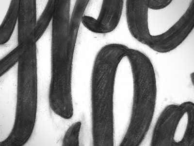 WIP: Upright brush script sketch