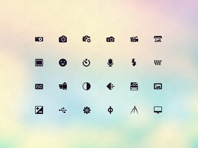 New Vector Icon Set - Photography