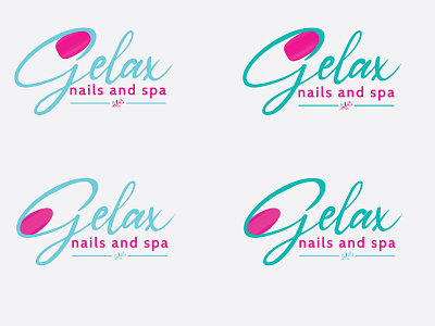 Gelax nails and Spa Logo branding calligraphy logo logo logodesign minimal nail and spa logo nail and spa shop logo signature signature logo typogaphy