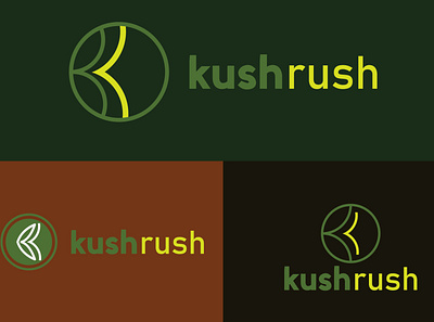 Kush Rush logo branding cannabis logo design graphic design kr kr logo kush rush logo logo logodesign minimal typogaphy