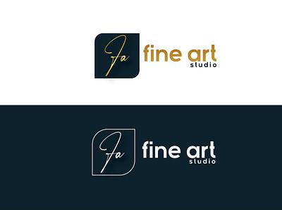 fa or Fine Art logo branding graphic design logo logodesign minimal typogaphy