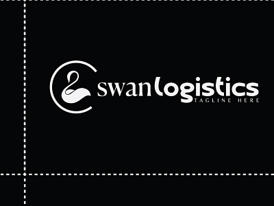 swan logistics LOGO adobe illustrator branding design logistics comapny logo logistics logo logo logodesign minimal swan logo typogaphy