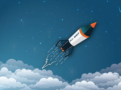 Rocket Illustration adobe illustrator design graphic design rocket rocket design rocket illustration rocket illustration design rocket vector vector