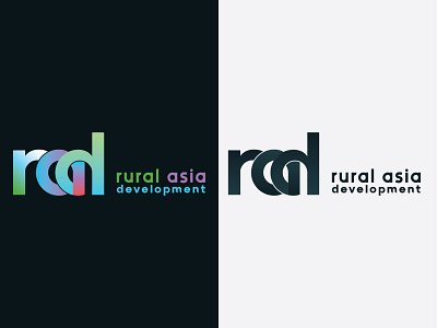 Rural Asia Development LOGO adobe illustrator branding design logo logodesign minimal rad rad design rad letter logo rad logo rural asia logo rural logo typogaphy vector