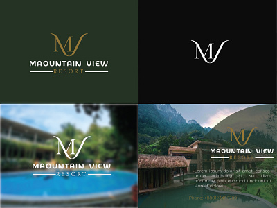 Mountain View Resort adobe illustrator branding clean mv logo design hotel logo logo logodesign minimal modern mv mountain mountain view logo mv mv logo resort resort logo typogaphy
