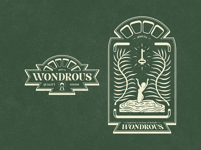 Wondrous Tee Graphic branding design floral illustration logo tee shirt graphic tshirt vector wondrous woodcut