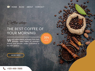 DailyUI03 coffee dailyui design graphic design landing page ui web design