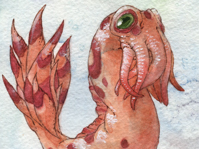 Squiddish Creature creature illustration watercolor