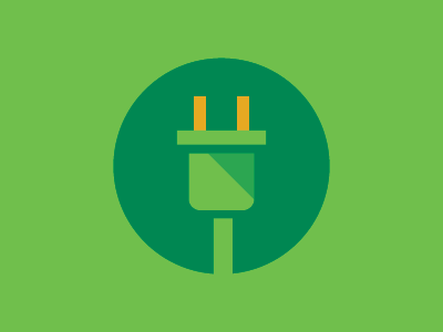 Plug Icon electricity green plug