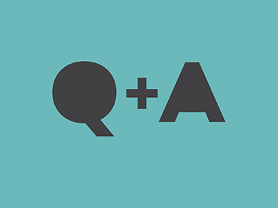Q+A graphic, logotype