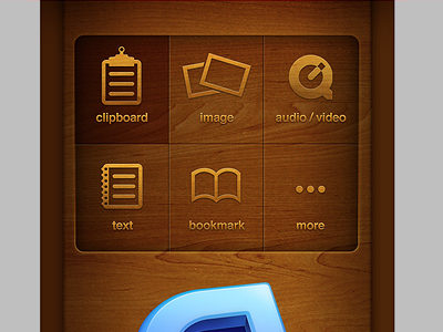 iOS app upload menu