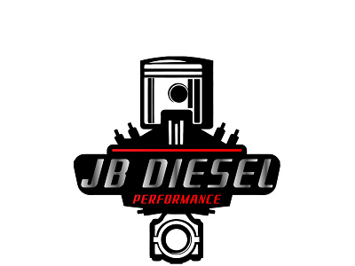 JB DIESEL PERFORMANCE design flat icon logo minimal website