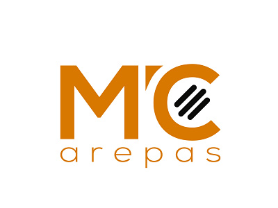 M´C AREPAS branding design flat logo minimal