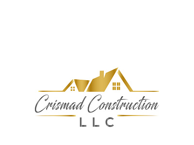 Crismad Construction LLC branding design flat icon logo minimal web