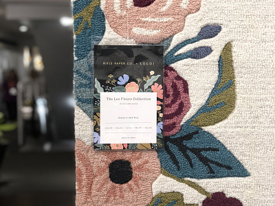 rifle paper co x loloi — rug hang tag floral foil graphic design type