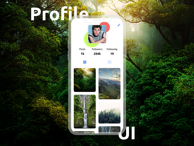 DailyUI006 app challenge daily 100 challenge daily ui challenge dailyui dailyuichallenge green nature profile