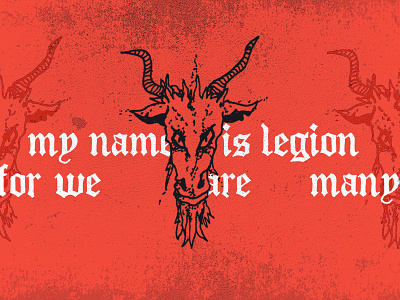 The Dark Lord blackletter dark evil goat grunge handdrawn illustration satan texture typography