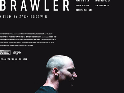 Brawler black bold dark design fake film graphic poster