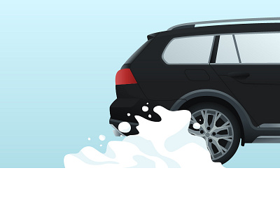 Stay Frosty black car illustration minimal simple vector volkswagen white winter
