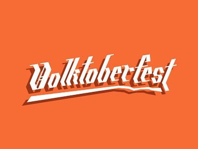Volktoberfest blackletter custom type fraktur geometric minimal oktoberfest simple typography vector volkswagen