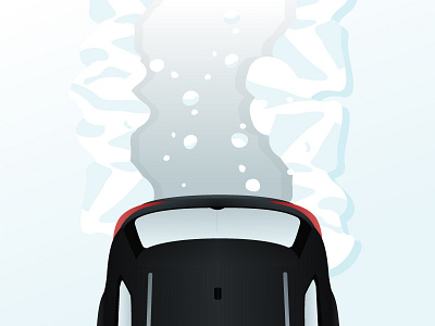 Bye Felicia car clean ice illustration minimal snow vector volkswagen winter